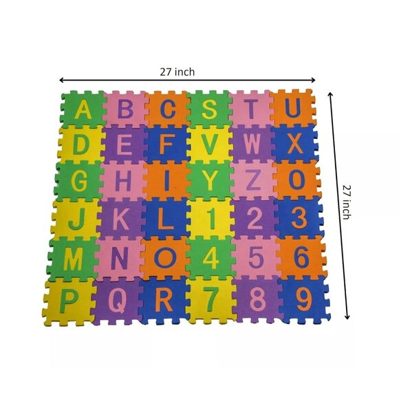 EVA Foam Alphabet Number Puzzle Mats For Kids Non-Toxic Educational Floor Tiles - Picture 6 of 6